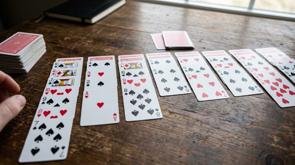 spider solitaire empty columns illustration for Solitaire Spider Online